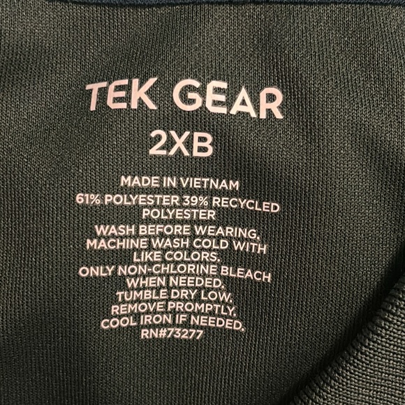Tek Gear Green Short Sleeve Collared Pull Over 2XB - Picture 8 of 9